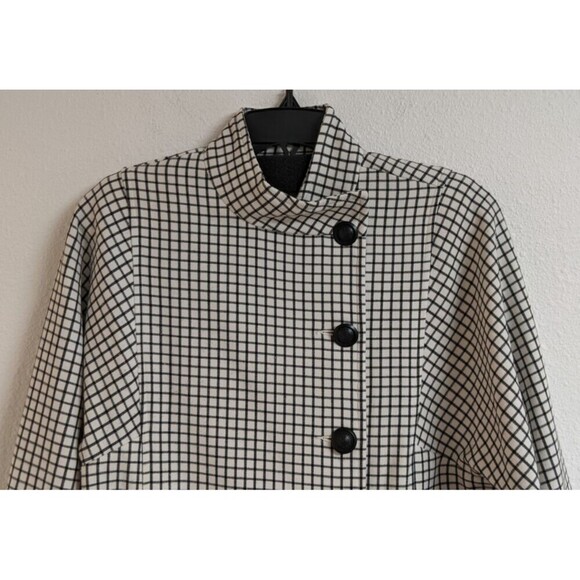 Women's CABI # 3173 Windowpane Plaid Black & White Jacket XS - Picture 3 of 13